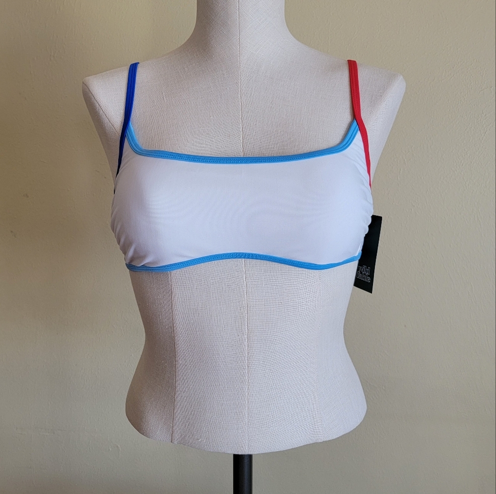 Contrast Trim Bralette Bikini Top | Wild Fable | Red White Blue